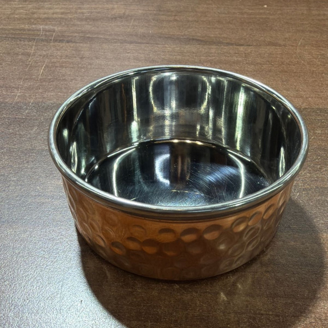 Copper Hammered Steel Vati - 8.5cm - ALLI BHAVAN