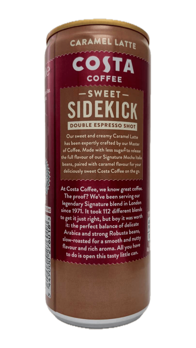 COSTA COFFEE CARAMEL LATTE - 250ML - COSTA