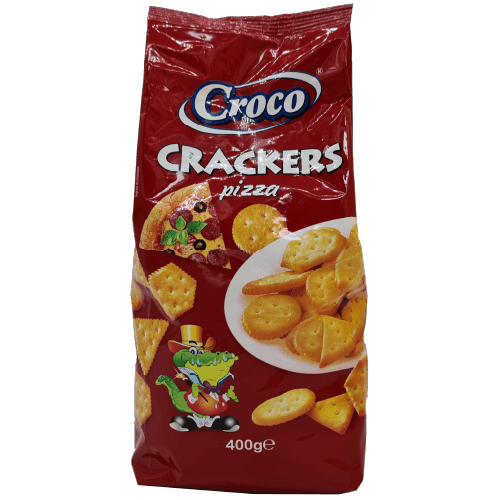 Crackers With Pizza Flavour, Croco 400g - Branded