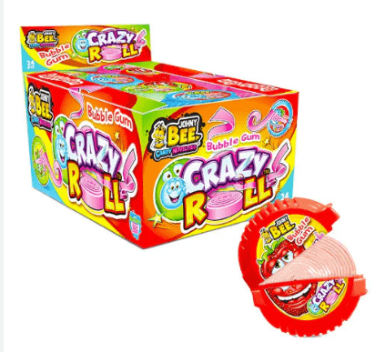 CRAZY ROLL BUBBLE GUM - 15G - Branded