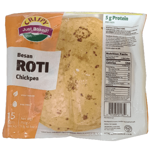 CRISPY JUST BAKED BESAN ROTI CHICKPEA - 15 PACK - CRISPY