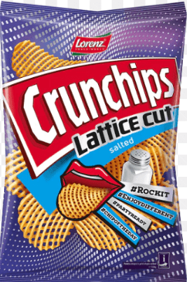 CRUNCHIPS LATTICE CUT SALT - 150G - CRUNCHIPS