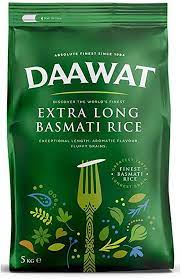 DAAWAT EXTRA LONG BASMATI RICE - 5KG - DAAWAT