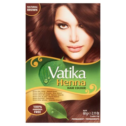 DABUR VATIKA HENNA HAIR COLOUR NATURAL BROWN - 60G - DABUR