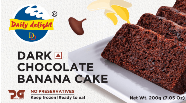 DAILY DELIGHT DARK CHOCOLATE BANANA CAKE - 200G - DAILY DELIGHT