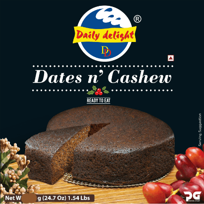 DAILY DELIGHT DATES AND CASHEW CAKE - 300G - DAILY DELIGHT