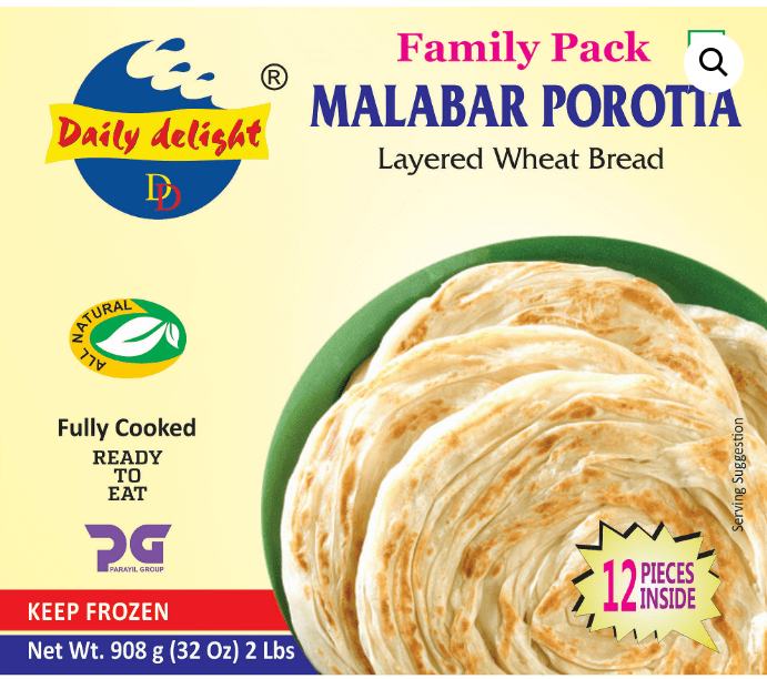 DAILY DELIGHT FAMILY PACK MALABAR POROTTA - 908G - DAILY DELIGHT