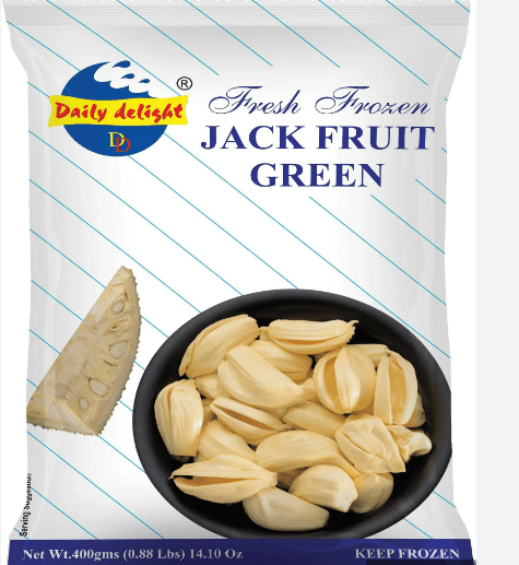 DAILY DELIGHT FRESH FROZEN JACKFRUIT GREEN SLICED - 400G - DAILY DELIGHT