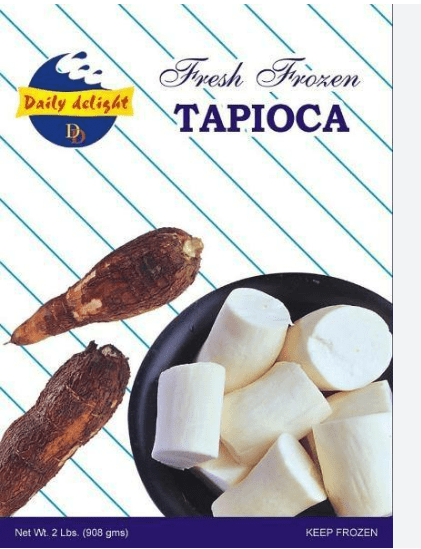 DAILY DELIGHT FRESH FROZEN TAPIOCA (CASSAVA) - 908G - DAILY DELIGHT