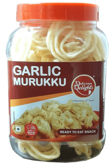 DAILY DELIGHT GARLIC MURUKKU - 175G - DAILY DELIGHT