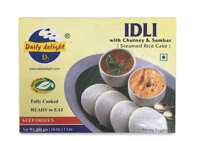 DAILY DELIGHT IDLI WITH CHUTNEY & SAMBAR - 454G - DAILY DELIGHT