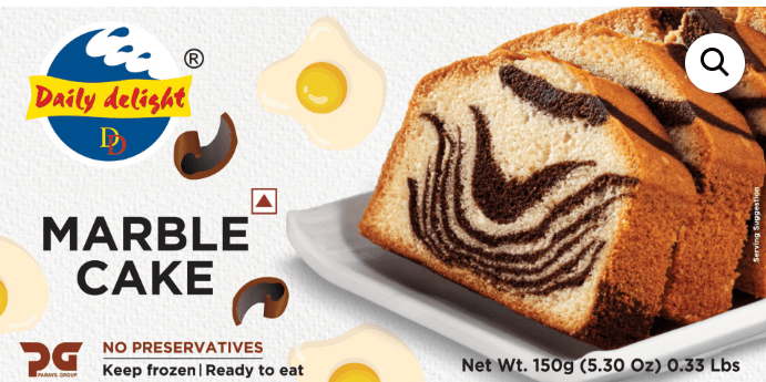 DAILY DELIGHT MARBLE CAKE - 150G - DAILY DELIGHT