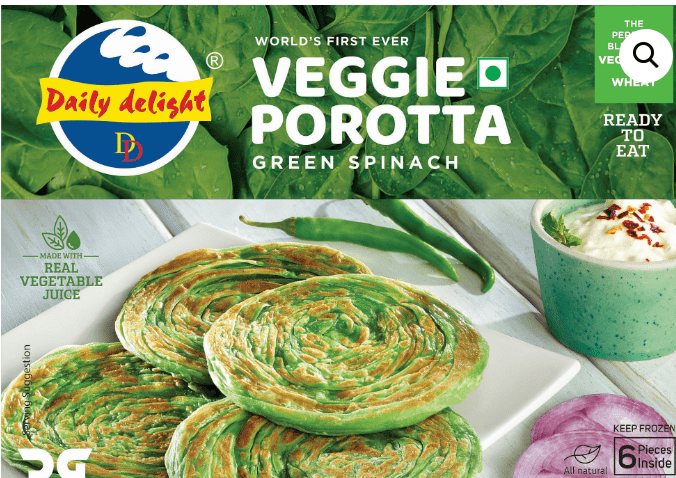 DAILY DELIGHT VEGGIE POROTTA - 330G - DAILY DELIGHT