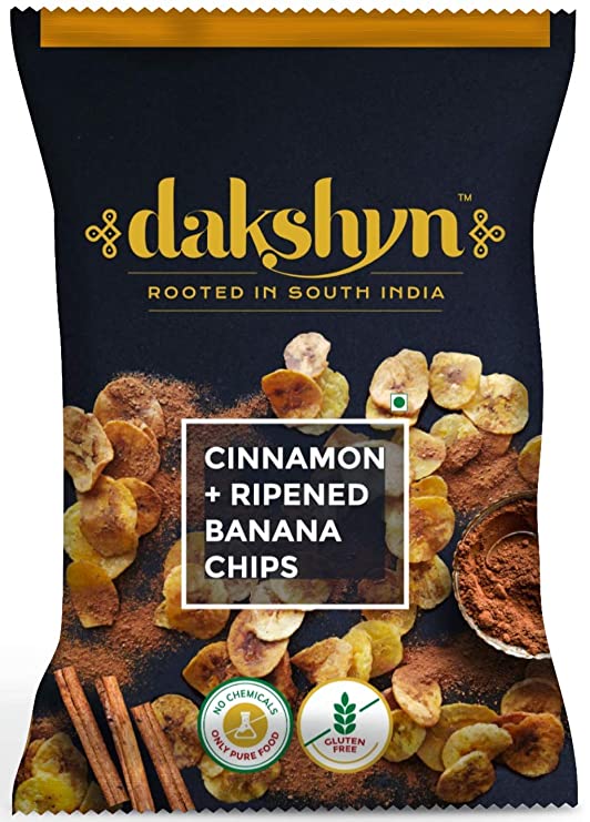 DAKSHYN CINNAMON+RIPENED BANANA CHIPS - 80G - DAKSHYAN