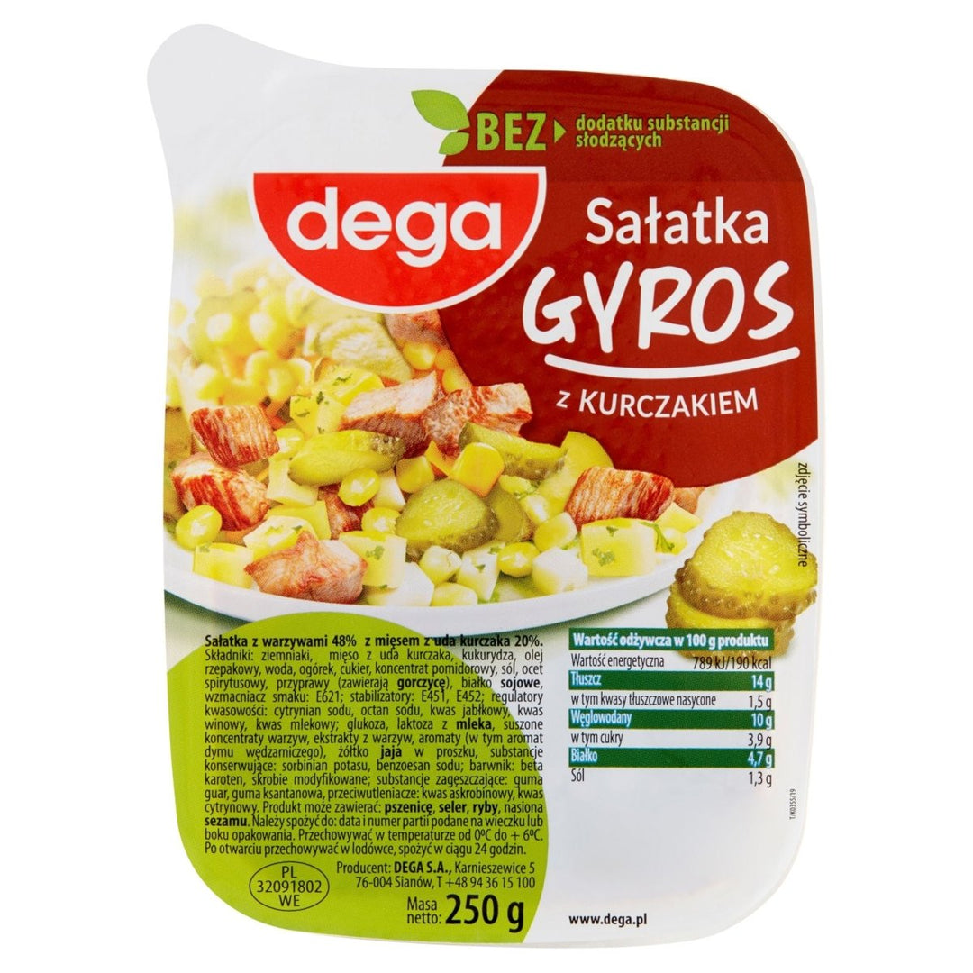 DEGA GYROS STYLE SALAD - 250G - DEGA