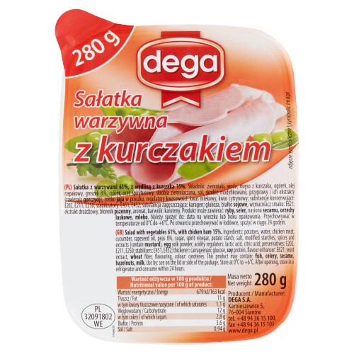 DEGA VEGETABLE SALAD & CHICKEN - 280G - DEGA