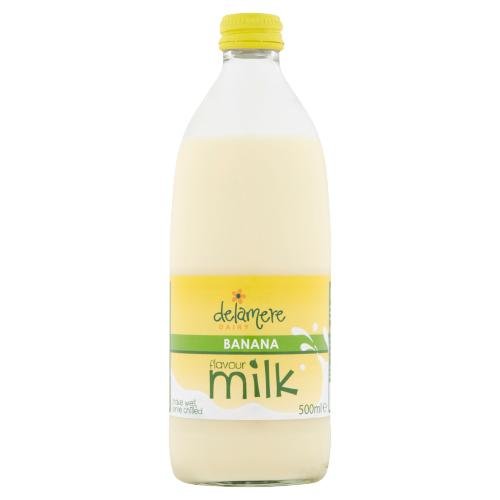 DELAMERE BANANA FLAV MILK - 500ML - DELAMERE