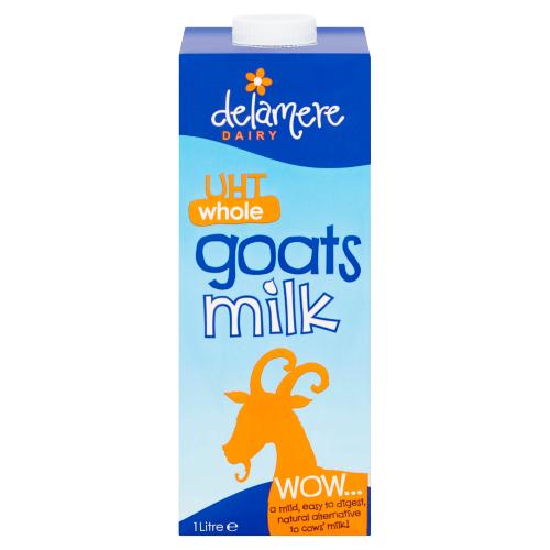 DELAMERE UHT GOATS WHOLE MILK - 1L - DELAMERE