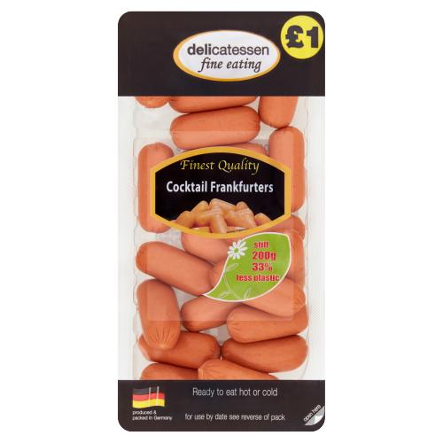 DFE COCKTAIL FRANKFURTERS - 200G - DFE