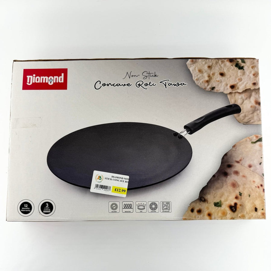 DIAMOND NON - STICK CONCAVE ROTI TAWA - 3MM - DIAMOND