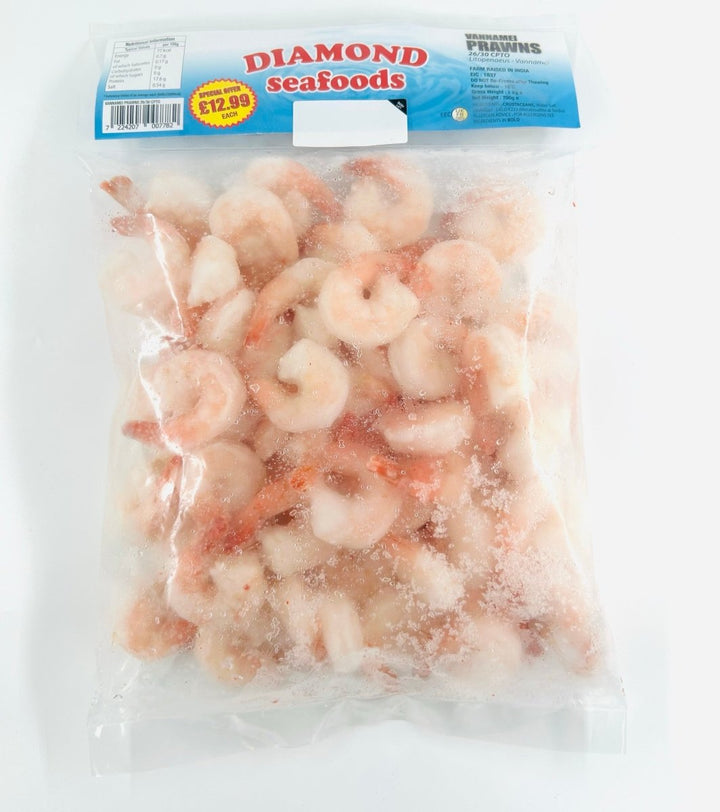 DIAMOND VANNAMEI PRAWNS 26/30 CPDTO - 1KG - DIAMOND