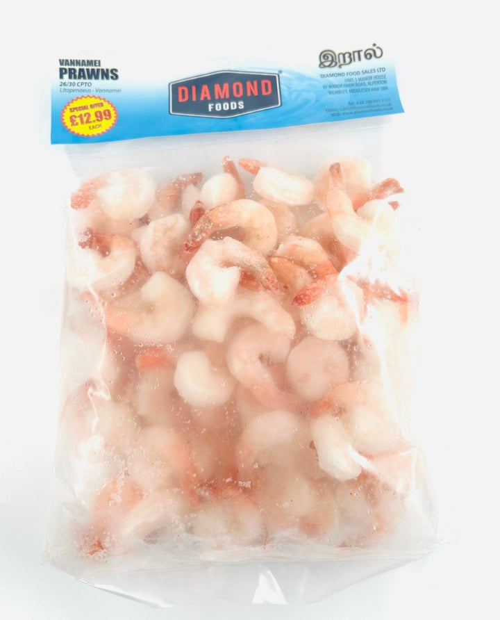 DIAMOND VANNAMEI PRAWNS 26/30 CPDTO - 1KG - DIAMOND