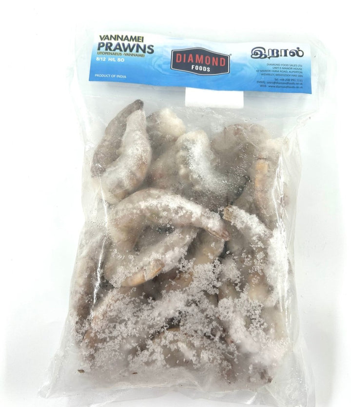 DIAMOND VANNAMEI PRAWNS 8/12 HLSO - 1KG - DIAMOND