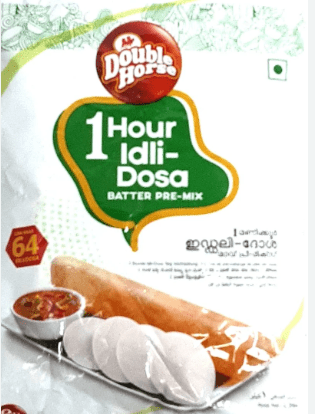 DOUBLE HORSE 1 HOUR IDLY DOSA BATTER PRE MIX - 1KG - DOUBLE HORSE