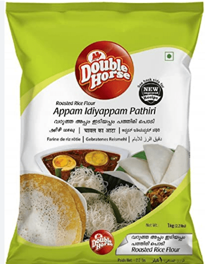 DOUBLE HORSE APPAM IDIYAPPAM PATHIRI FLOUR - 1KG - DOUBLE HORSE