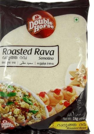 DOUBLE HORSE ROASTED RAVA - 1KG - DOUBLE HORSE