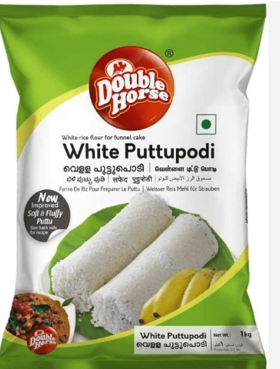 DOUBLE HORSE WHITE PUTTU PODI - 1KG - DOUBLE HORSE