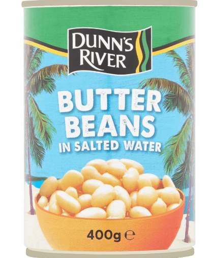 DUNN'S RIVER BUTTER BEANS IN SALTED WATER - 400G - DUNN'S RIVER