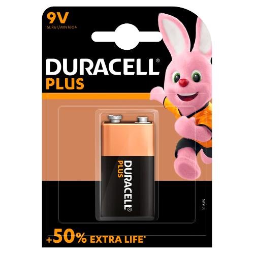 DURACELL PLUS POWER 9V BATTERY - 1 PACK - DURACELL