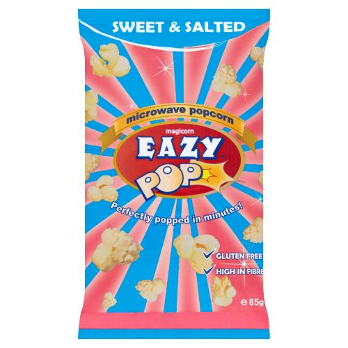 EAZY POP MAGICORN SWEET & SALTED MICROWAVE POPCORN - 85G - EAZY POP