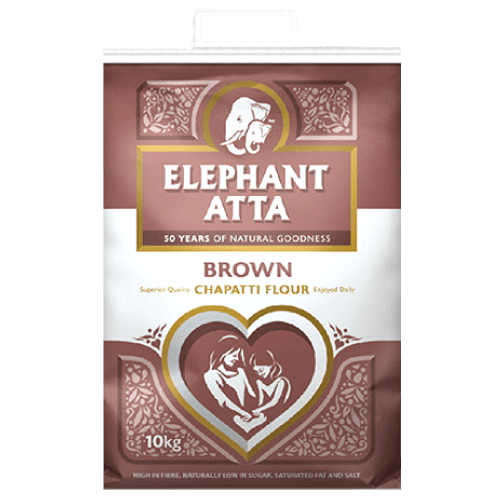 ELEPHANT ATTA BROWN CHAPATTI FLOUR - 10KG - ELEPHANT