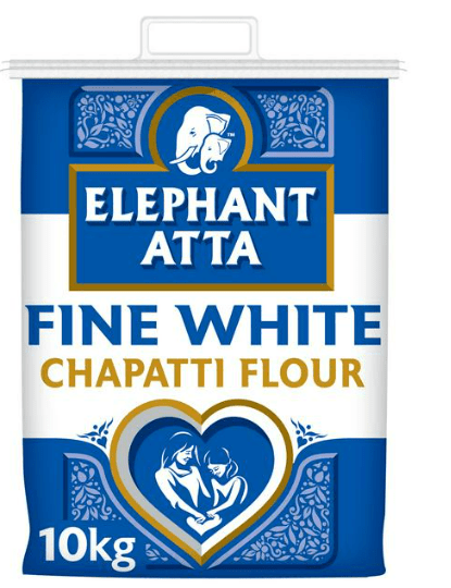 ELEPHANT ATTA FINE WHITE CHAPATTI FLOUR - 10KG - Branded