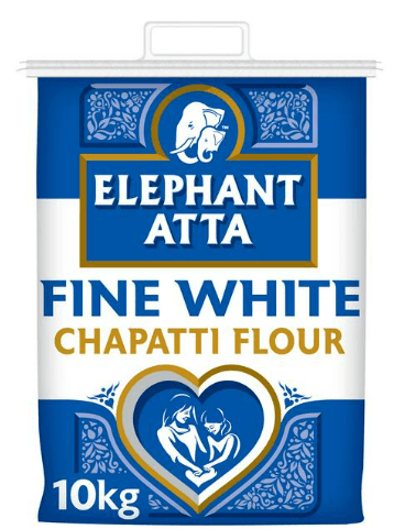 ELEPHANT ATTA FINE WHITE CHAPATTI FLOUR - 10KG - ELEPHANT