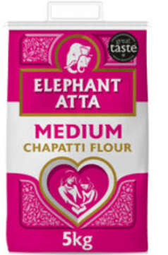 ELEPHANT ATTA MEDIUM CHAPATTI FLOUR - 5KG - ELEPHANT