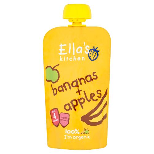 ELLAS KITCHEN ORGANIC APPLE & BANANA 7M - 120G - ELLASKIT