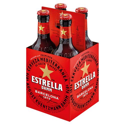 ESTRELLA DAMM 4PK - 330ML - ESTRELLA