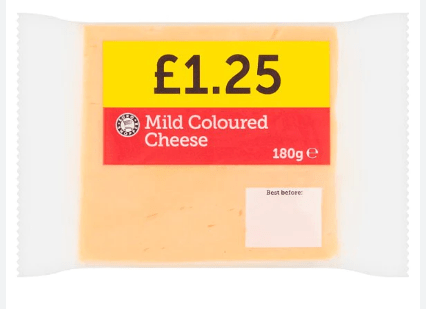 EURO SHOPPER MILD COLOURED CHEESE - 180G - EURO SHOPPER