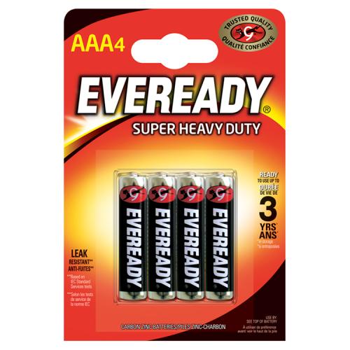 EVEREADY SUPER HEAVY DUTY AAA FSB4 - 4PK - EVEREADY