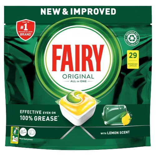 FAIRY ALL IN ONE LEMON DISHWATER TABLETS - 29PACK - FAIRY