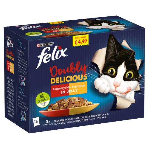 FELIX AGAIL DOUBLY DELICIOUS MEATY SELECTION 12PK - 100G - FELIX