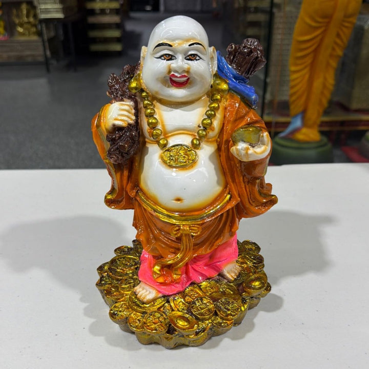 Fiber Laughing Budha No2 - H9inch - ALLI BHAVAN