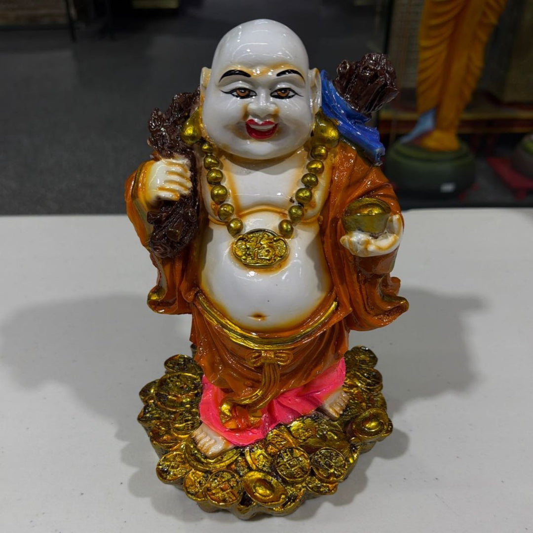 Fiber Laughing Budha No2 - H9inch - ALLI BHAVAN