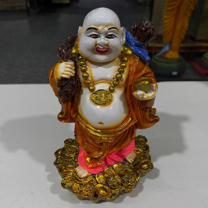 Fiber Laughing Budha No2 - H9inch - ALLI BHAVAN