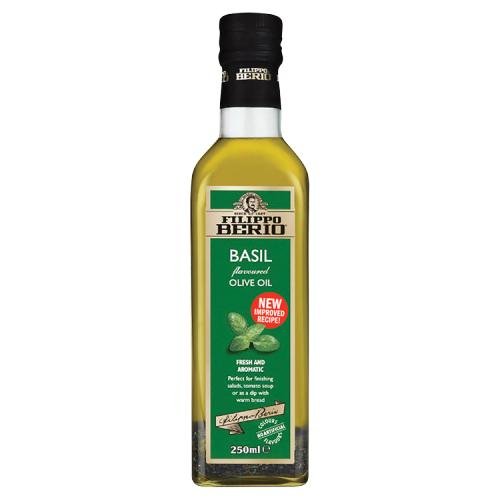 FILIPPO BERIO BASIL FLAVORED OLIVE OIL - 250ML - FILIPPO BERIO