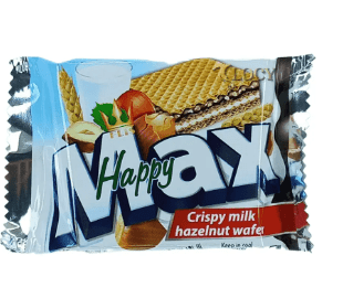 FLIS HAPPY MAX CRISPY MILK HAZELNUT WAFERS (4 PACK) - 100G - FLIS