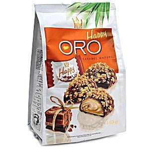 FLIS HAPPY ORO CARAMEL WAFERS - 140G - FLIS